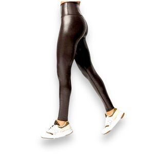 Carbon38 Reptile Shine High Rise Leggings Black Size S